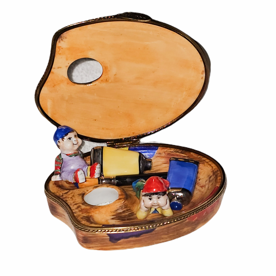 Whimsical Elves Art Box Porcelain Limoges art myth fine art kids French Trinket Box
