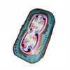 Turquoise Floral Elegance Box Porcelain Limoges traditional French Trinket Box