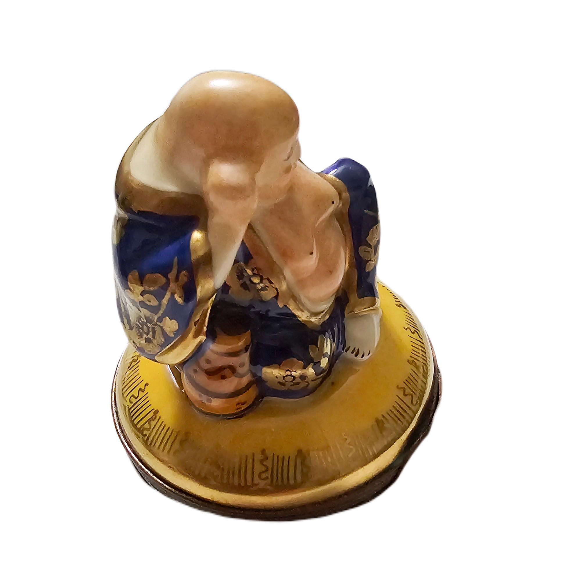 Serene Buddha Blue Limoges Box Porcelain Limoges religious spiritual travel myth French Trinket Box