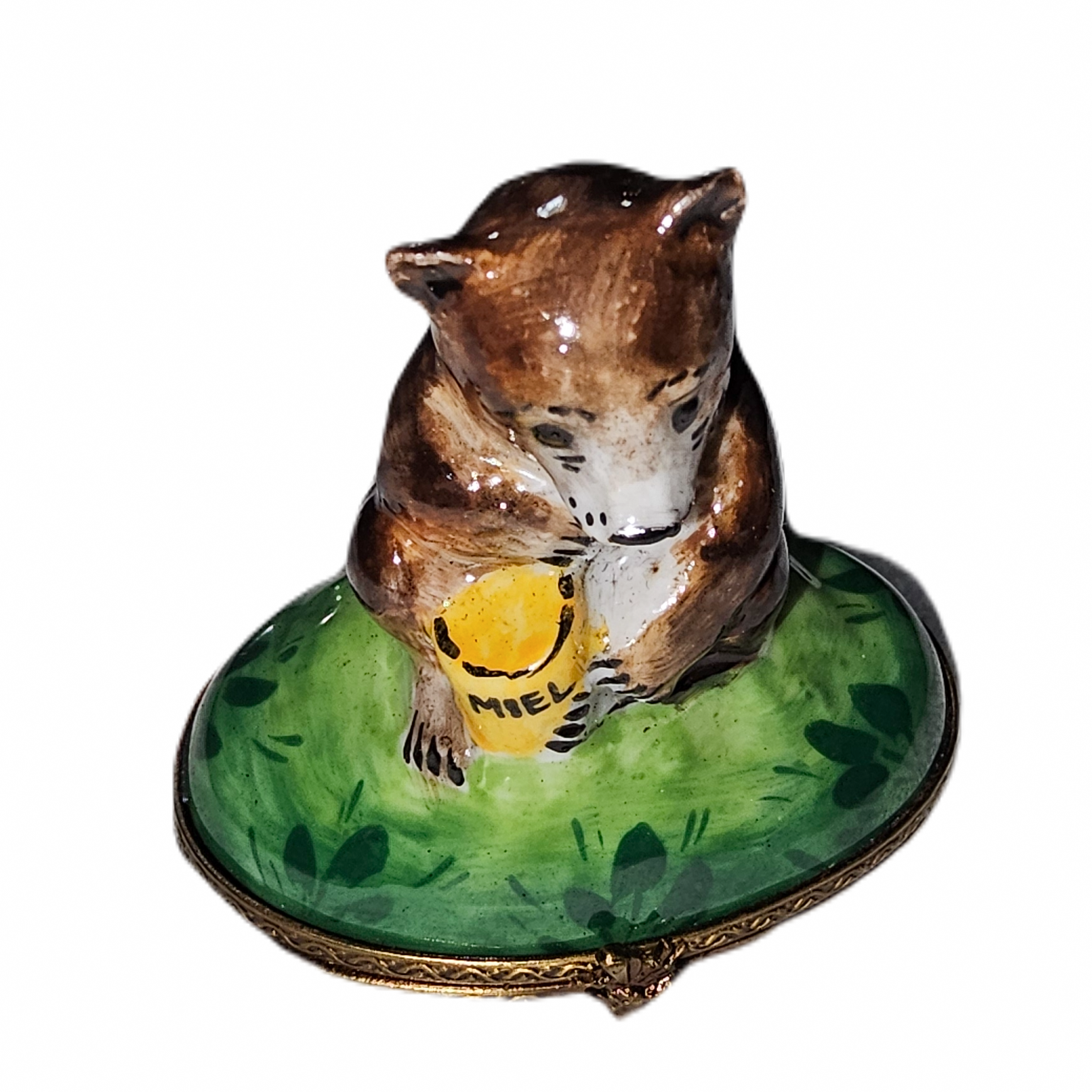 Honey Bear Limoges Box Porcelain Limoges bear wild animal French Trinket Box