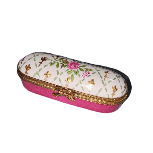 Pink Rose Elegance Limoges Box Porcelain Limoges traditional French Trinket Box