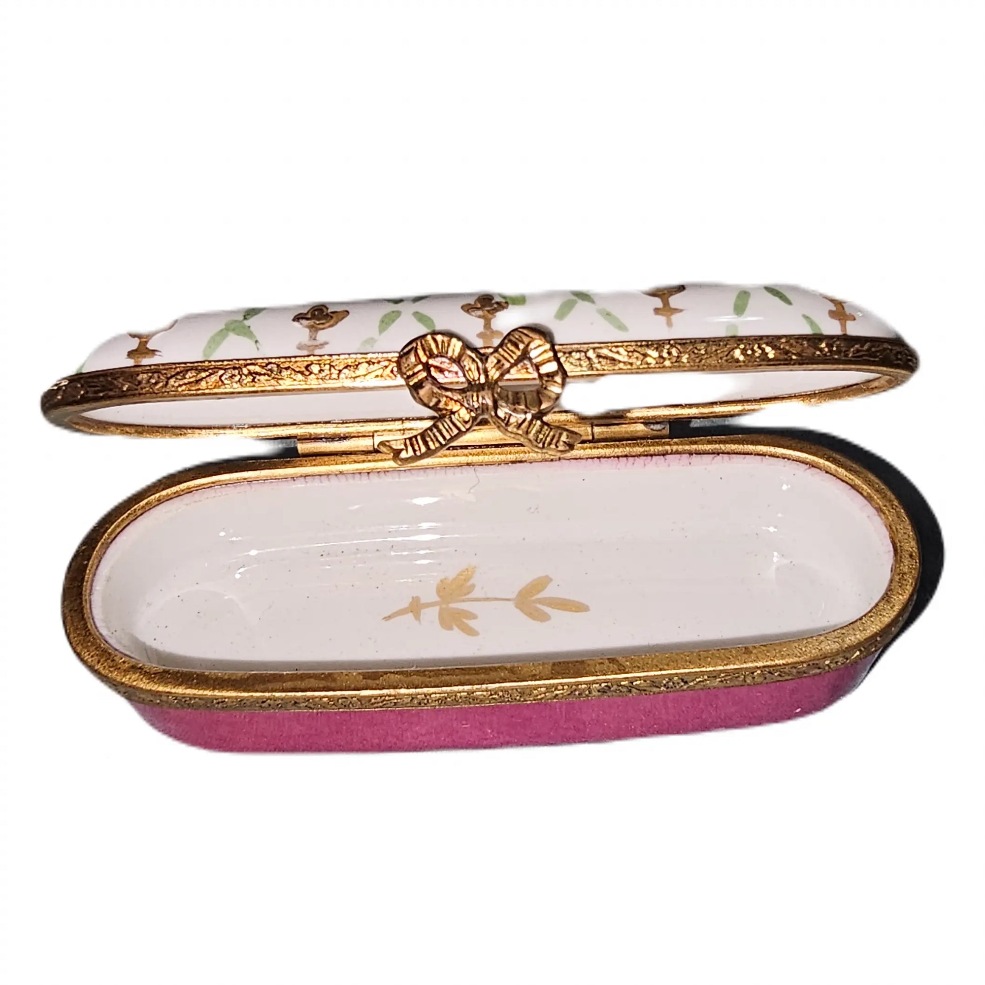 Pink Rose Elegance Limoges Box Porcelain Limoges traditional French Trinket Box