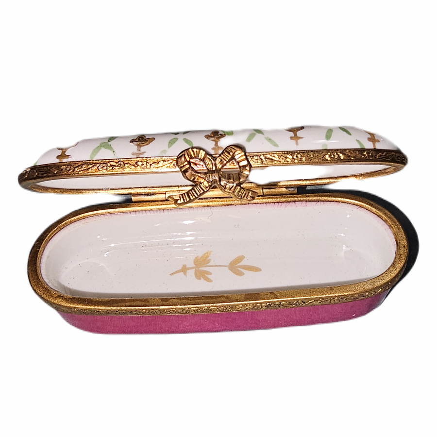 Pink Rose Elegance Limoges Box Porcelain Limoges traditional French Trinket Box