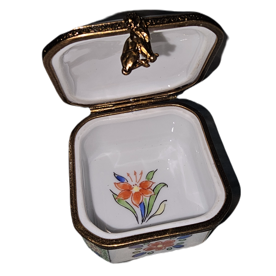 Floral Serenity Limoges Box Porcelain Limoges traditional French Trinket Box