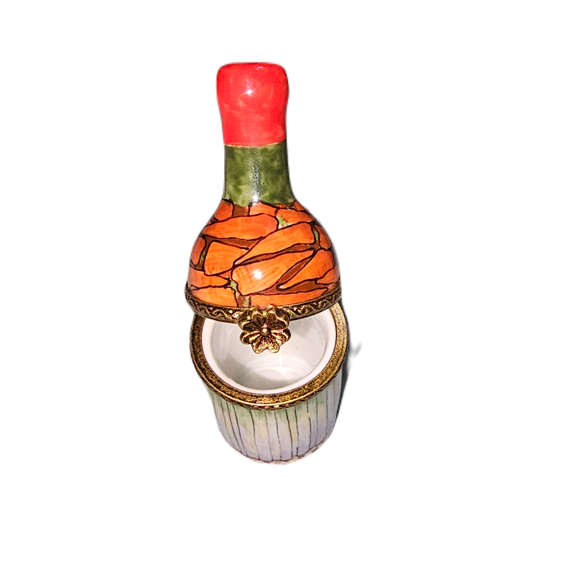 Elegant Limoges Wine Bottle Porcelain Limoges wine French Trinket Box