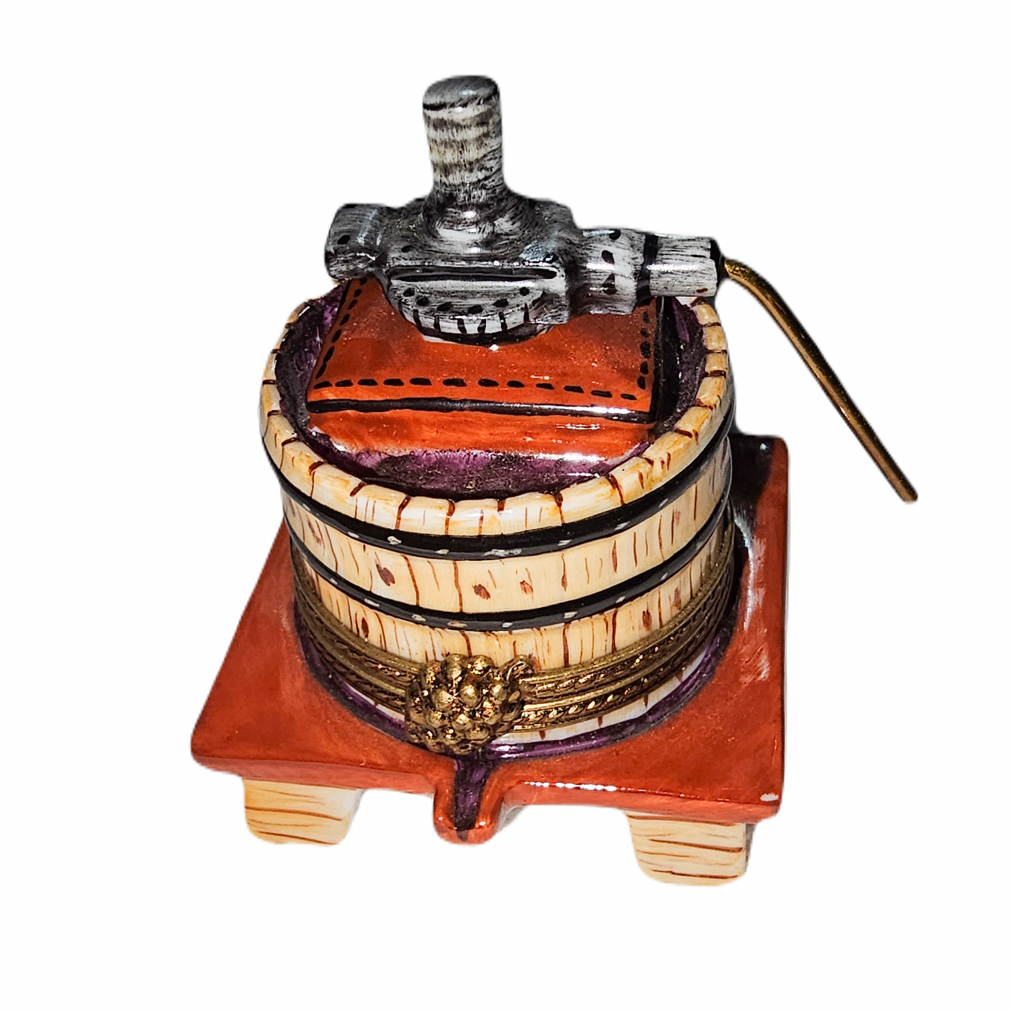 Limoges Wine Barrel Treasure Porcelain Limoges wine French Trinket Box