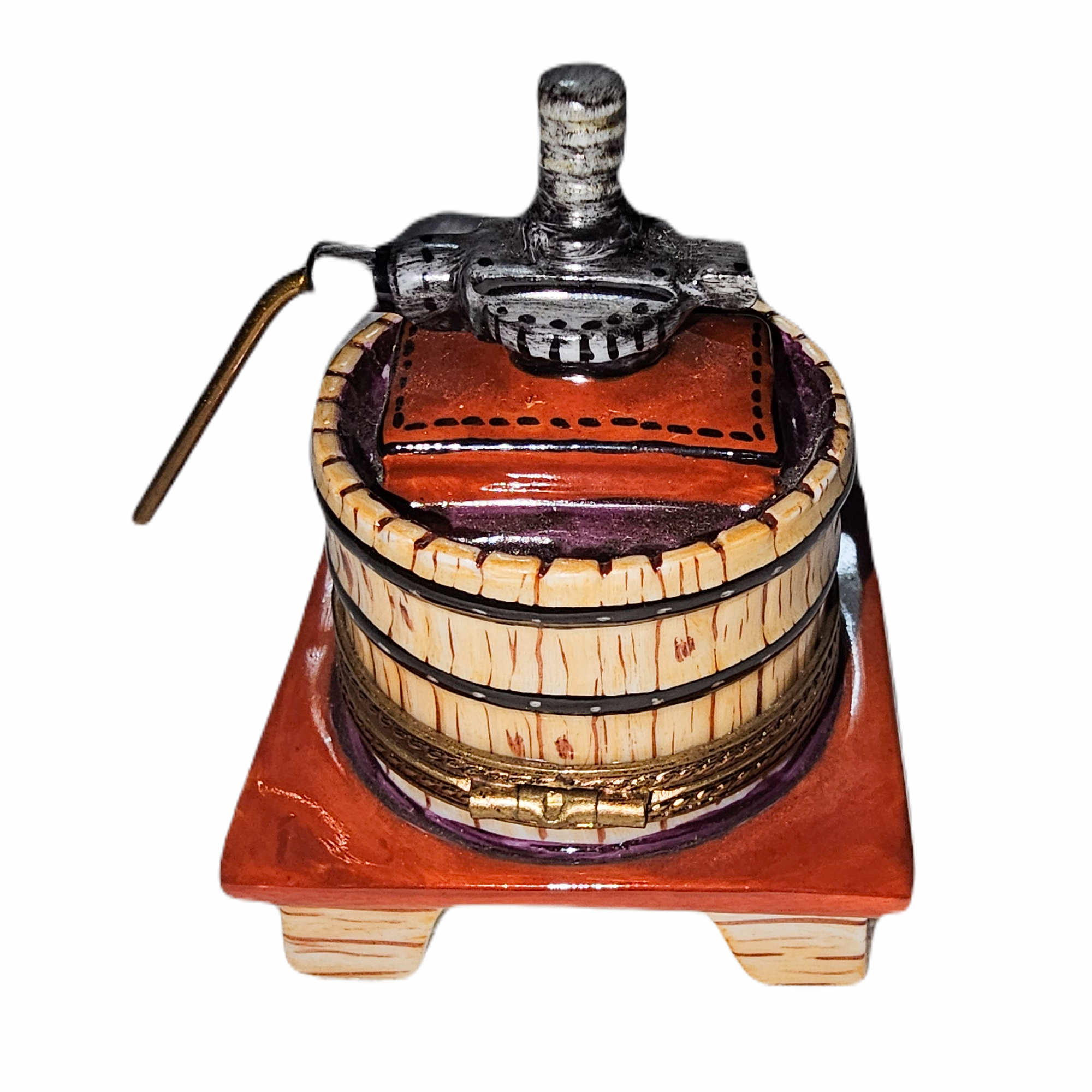 Limoges Wine Barrel Treasure Porcelain Limoges wine French Trinket Box