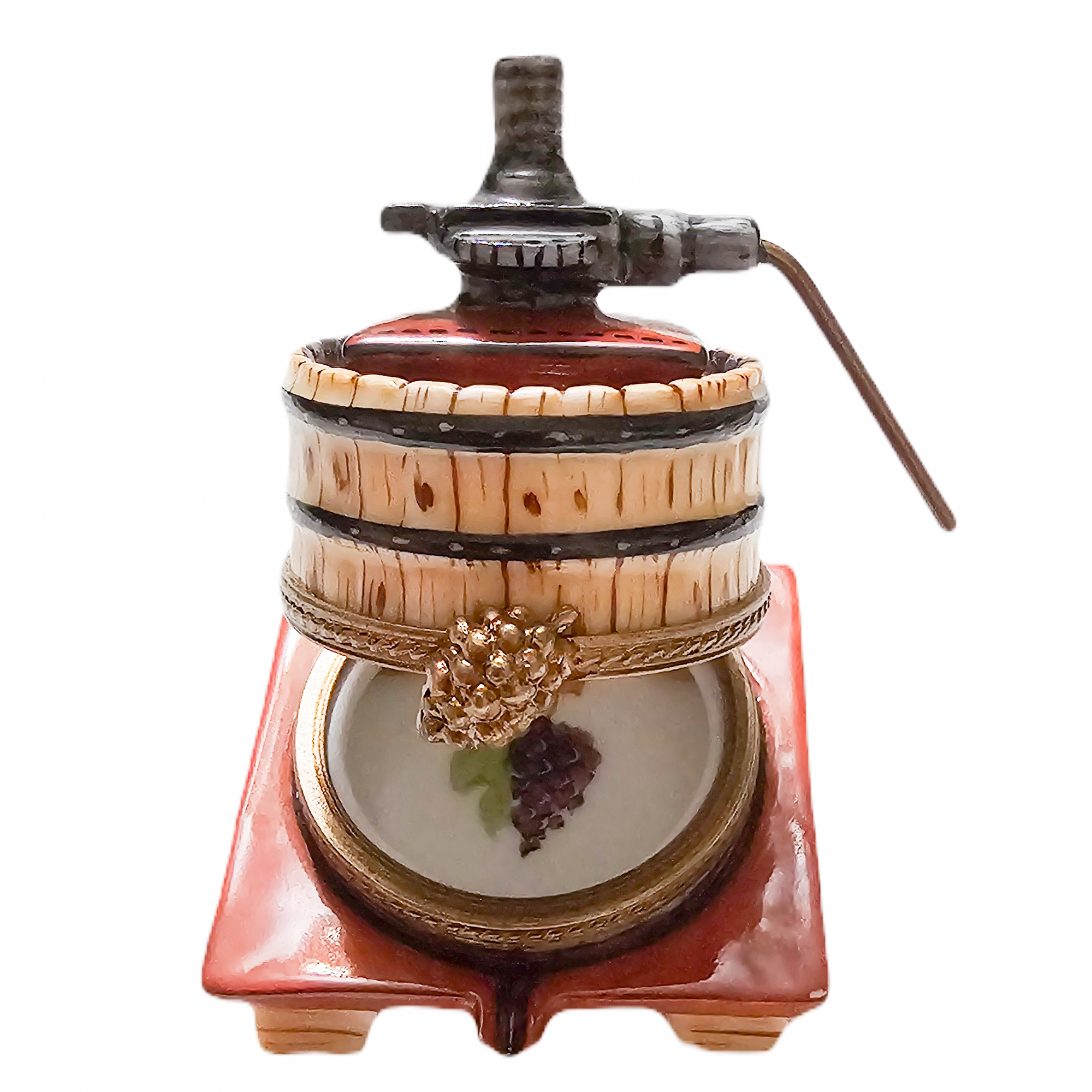 Limoges Wine Barrel Treasure Porcelain Limoges wine French Trinket Box