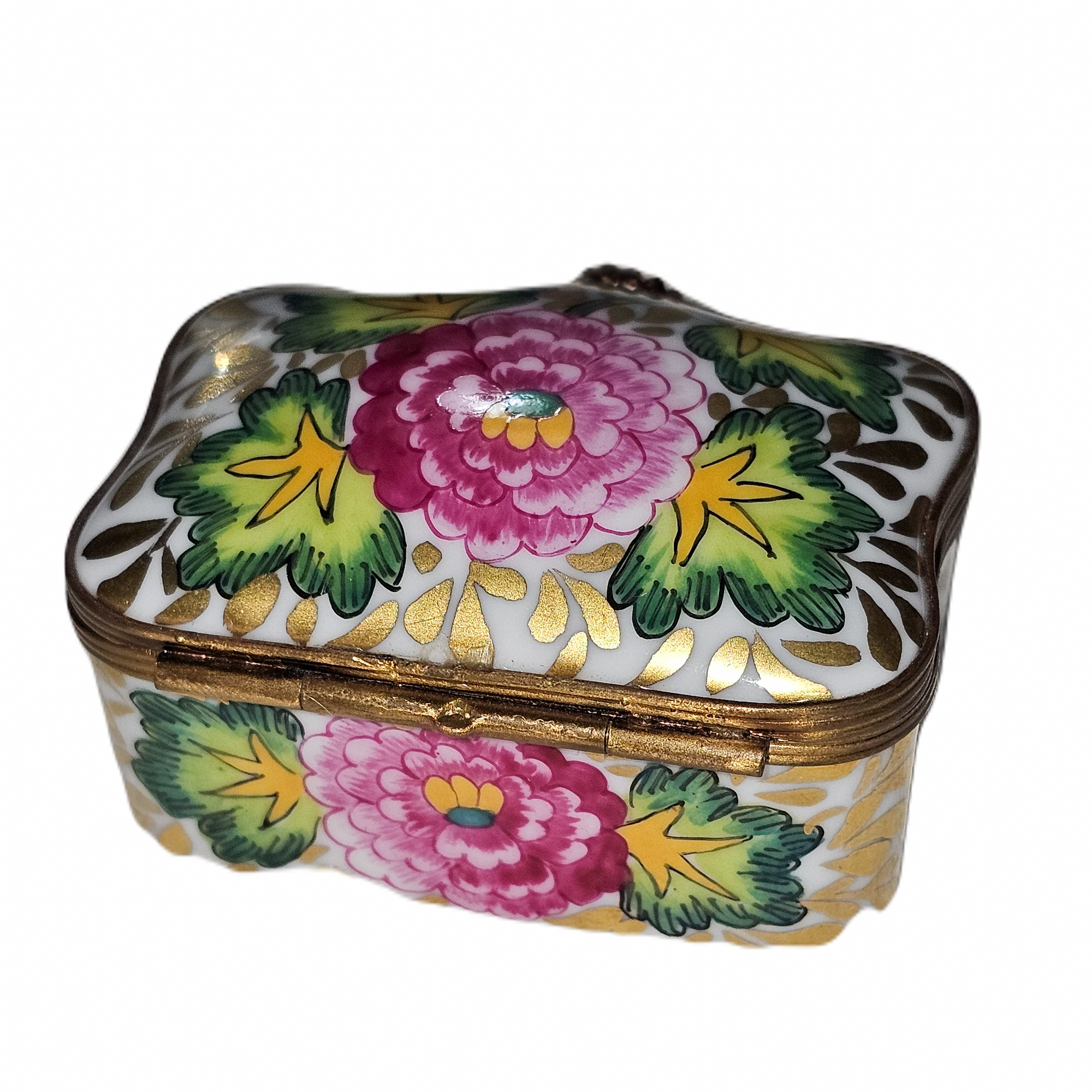 Perennial Floral Limoges Box Porcelain Limoges traditional French Trinket Box