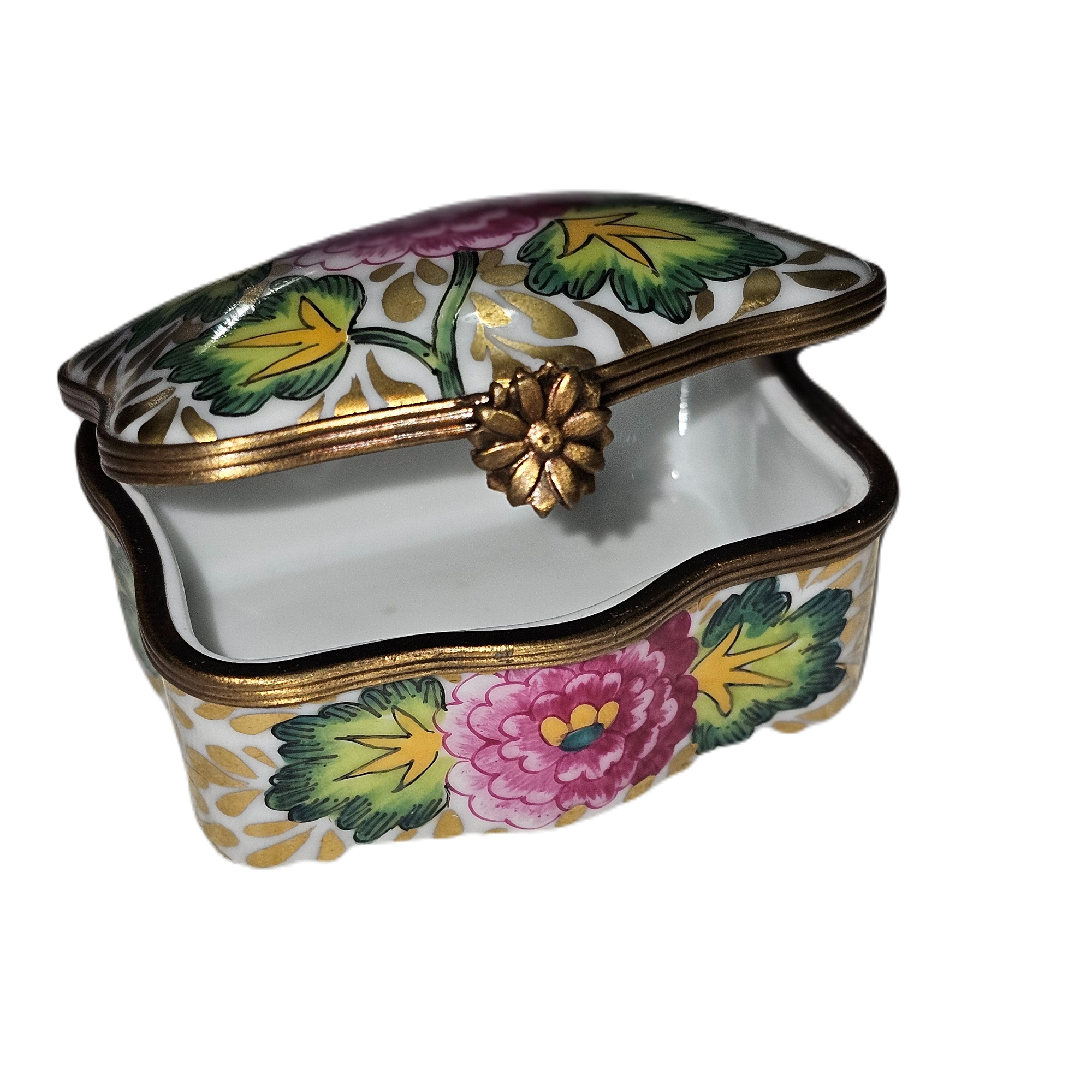 Perennial Floral Limoges Box Porcelain Limoges traditional French Trinket Box