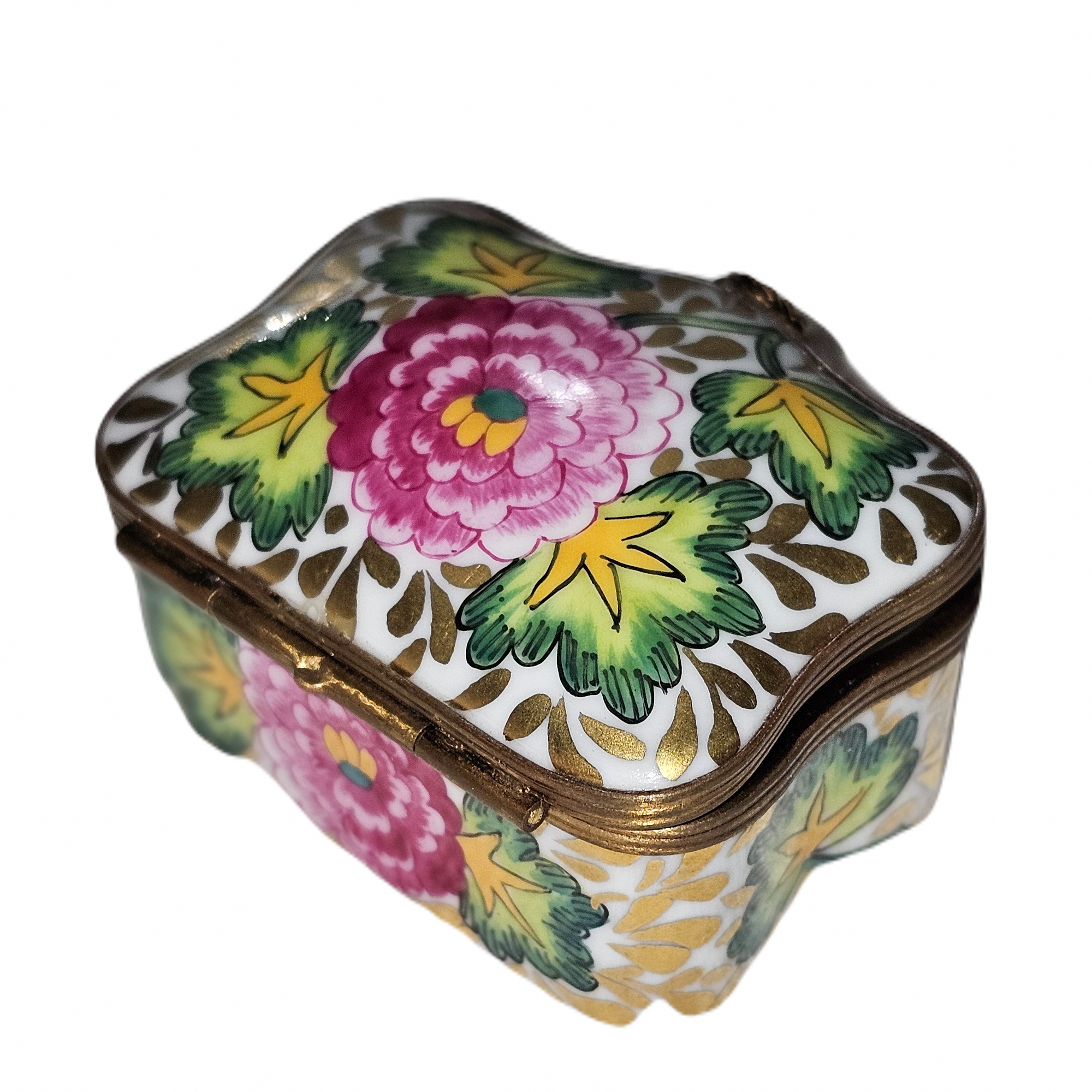 Perennial Floral Limoges Box Porcelain Limoges traditional French Trinket Box