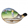 Detail Painted Golf Club Box Porcelain Limoges sport sports French Trinket Box