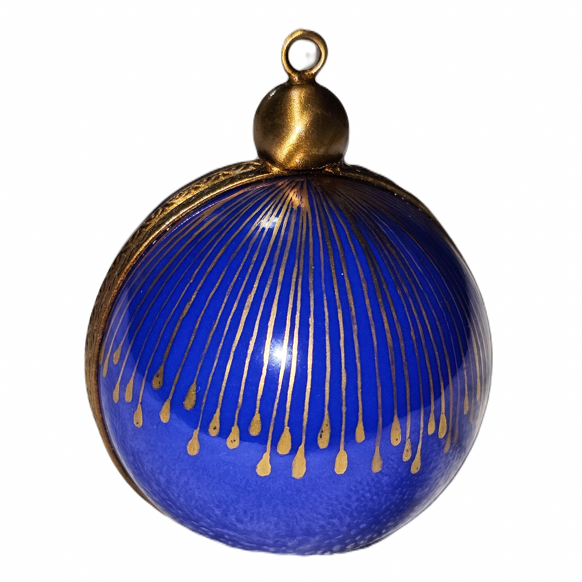 Elegant Blue Limoges Ornament Porcelain Limoges xmas French Trinket Box