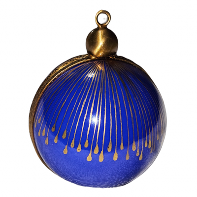 Elegant Blue Limoges Ornament Porcelain Limoges xmas French Trinket Box