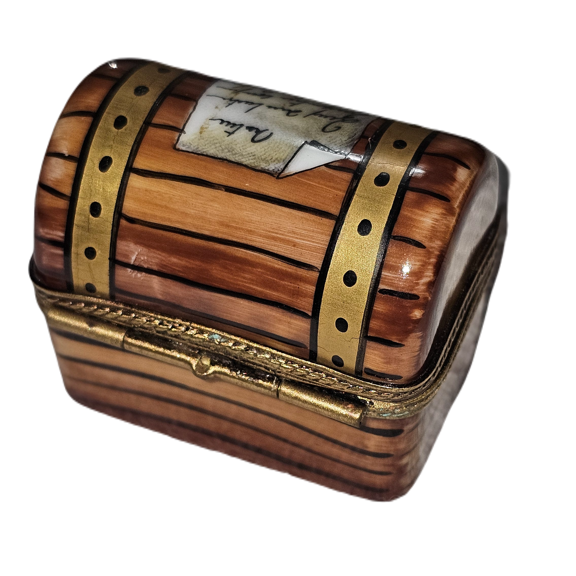 Pirate Treasure Trunk Box Porcelain Limoges halloween French Trinket Box