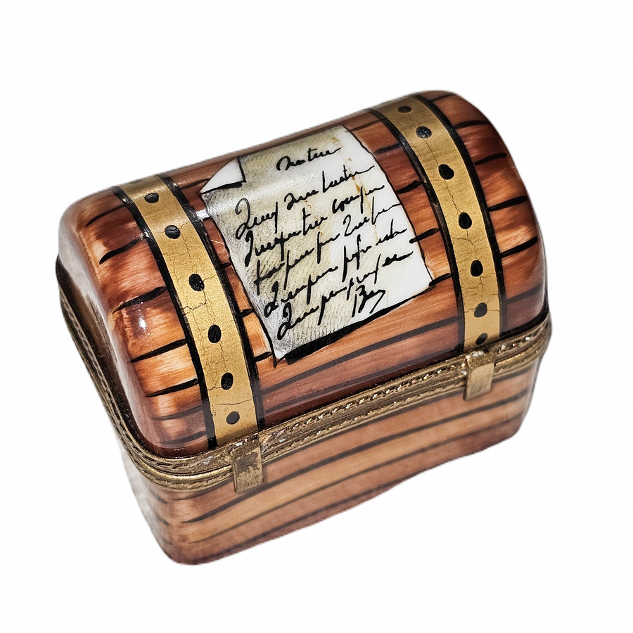 Pirate Treasure Trunk Box Porcelain Limoges halloween French Trinket Box