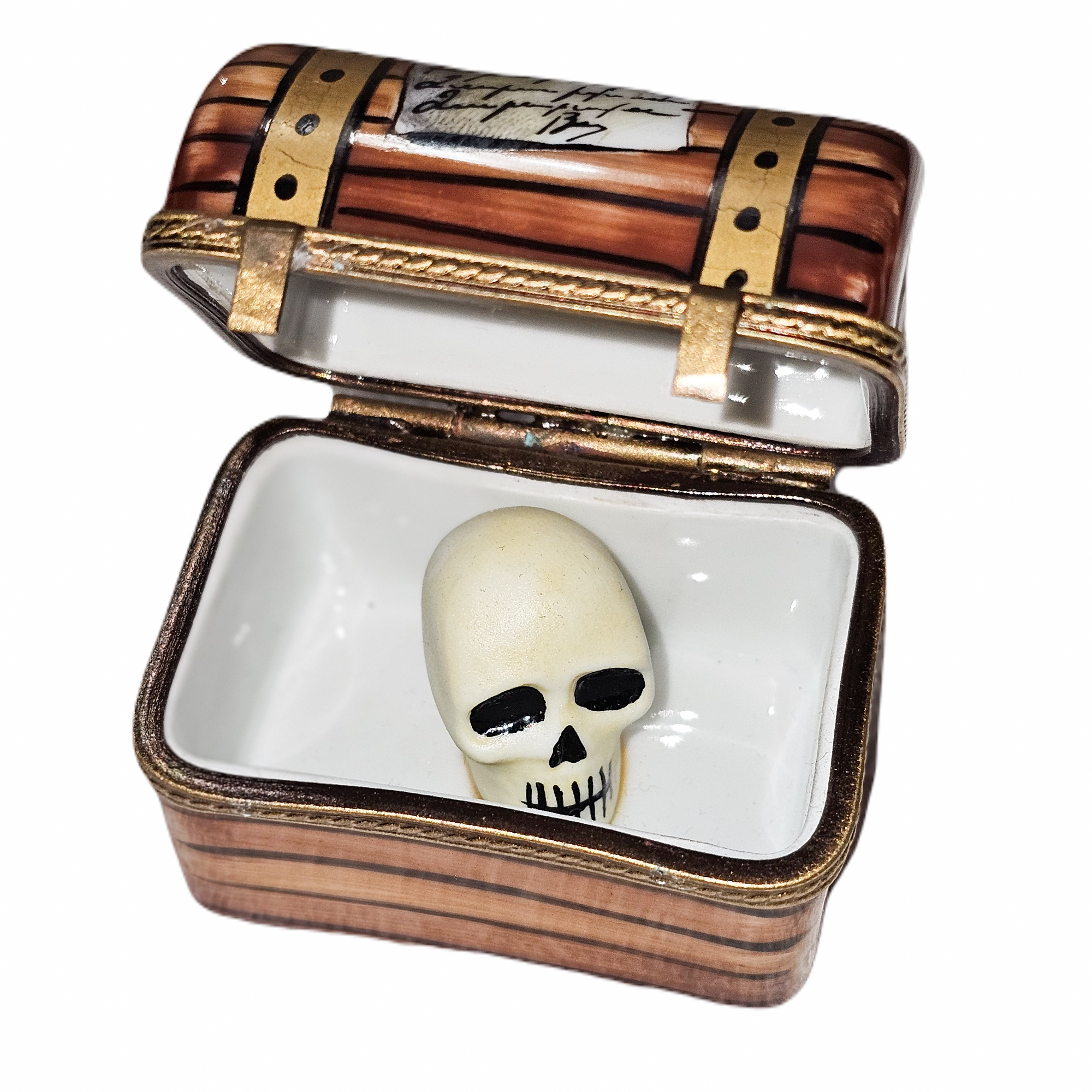 Pirate Treasure Trunk Box Porcelain Limoges halloween French Trinket Box