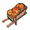 Autumn Wheelbarrow Pumpkin Delight Porcelain Limoges fruit fall garden French Trinket Box