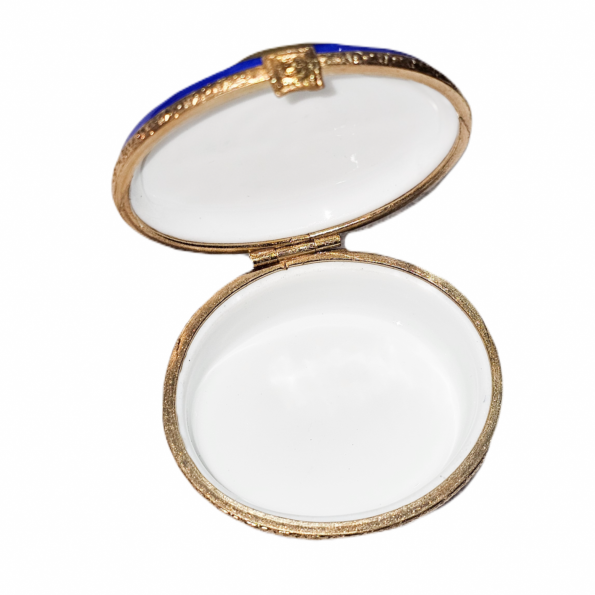 Blue Menorah Limoges Box Porcelain Limoges religion jewish French Trinket Box