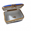 Blue Rose Elegance Box Porcelain Limoges traditional French Trinket Box