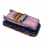 Pink Cadillac Limoges Box Porcelain Limoges vehicle French Trinket Box