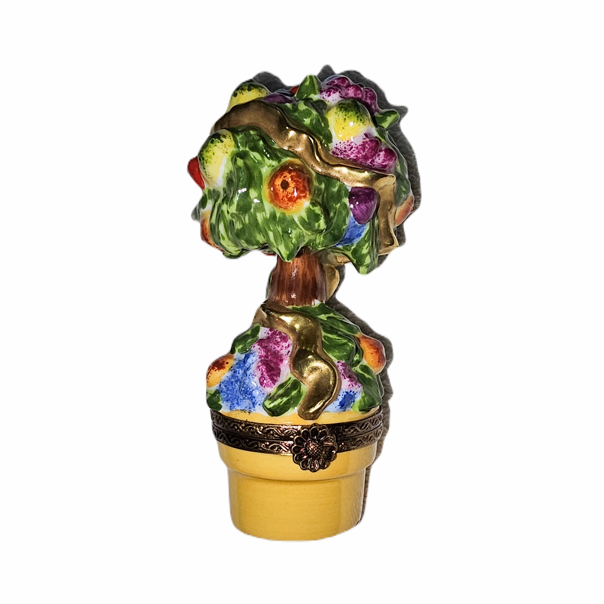 Vibrant Fruit Tree Limoges Box Porcelain Limoges Garden Flowers fruit French Trinket Box