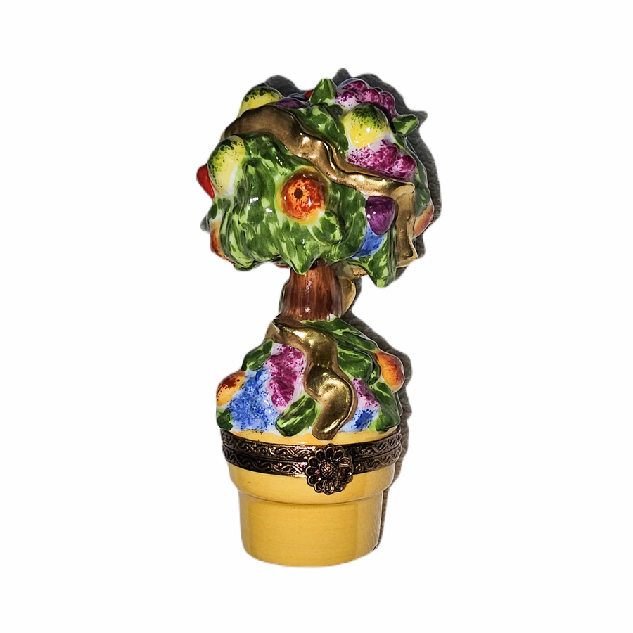 Vibrant Fruit Tree Limoges Box Porcelain Limoges Garden Flowers fruit French Trinket Box