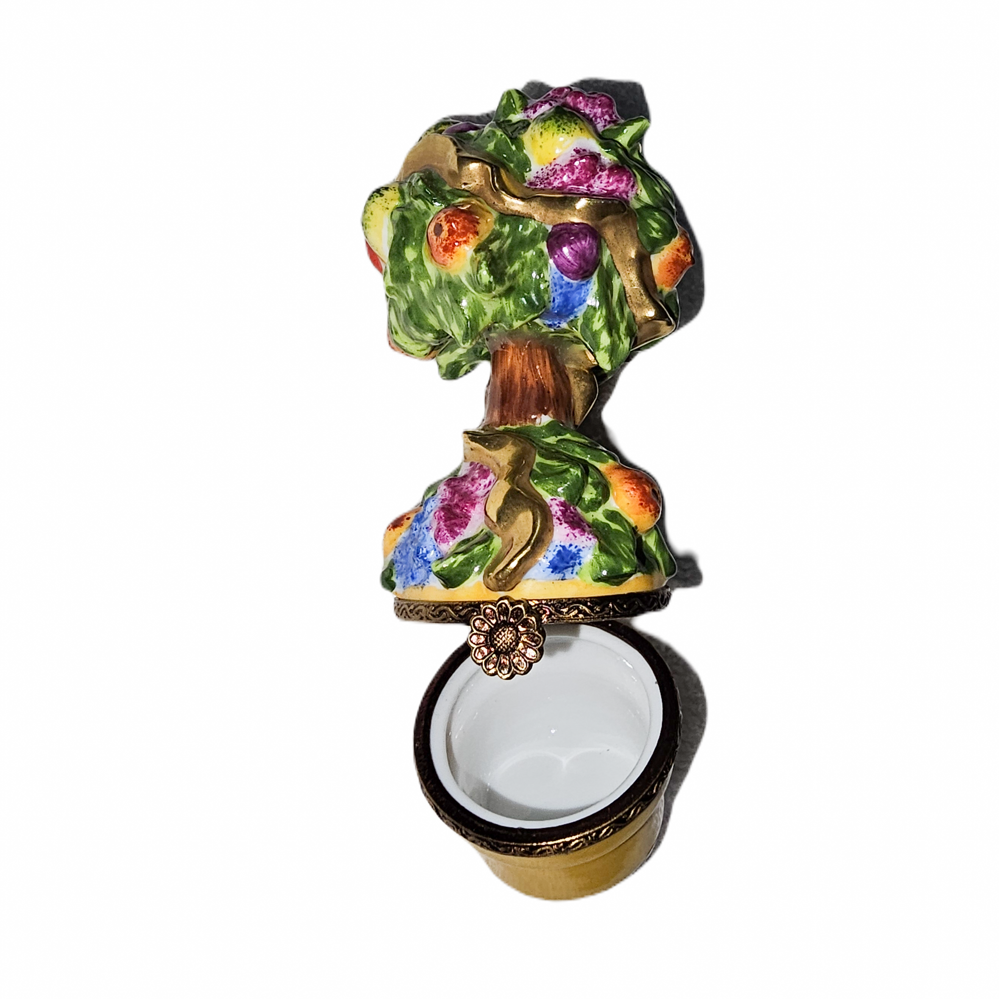 Vibrant Fruit Tree Limoges Box Porcelain Limoges Garden Flowers fruit French Trinket Box