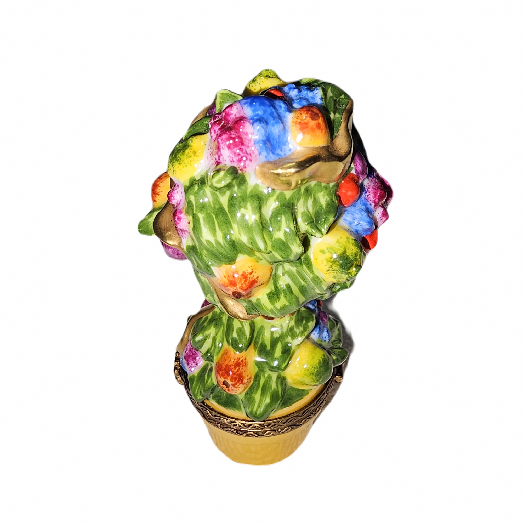 Vibrant Fruit Tree Limoges Box Porcelain Limoges Garden Flowers fruit French Trinket Box