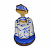 Exquisite Blue Porcelain Menorah