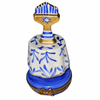 Exquisite Blue Porcelain Menorah