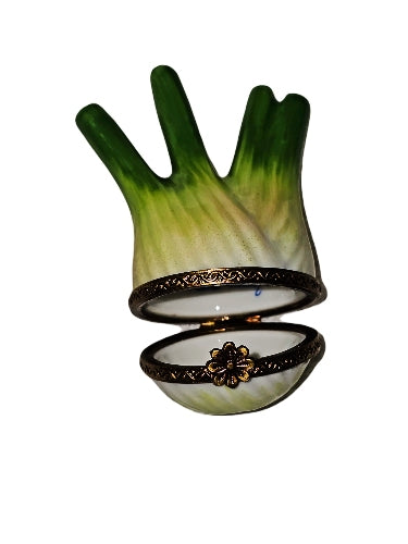 Fennel Bulb Limoges Box Porcelain Limoges fruit Vegetable French Trinket Box