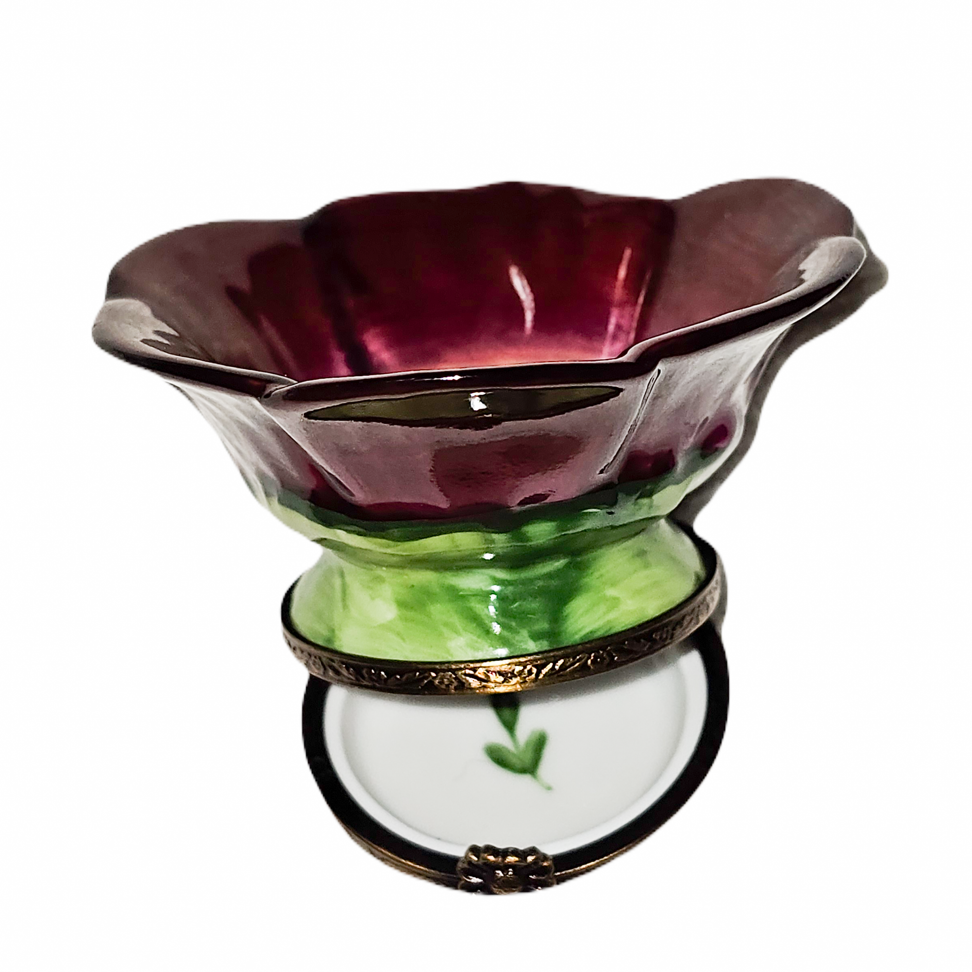 Red Flower Limoges Box Elegance Porcelain Limoges Flowers Garden French Trinket Box