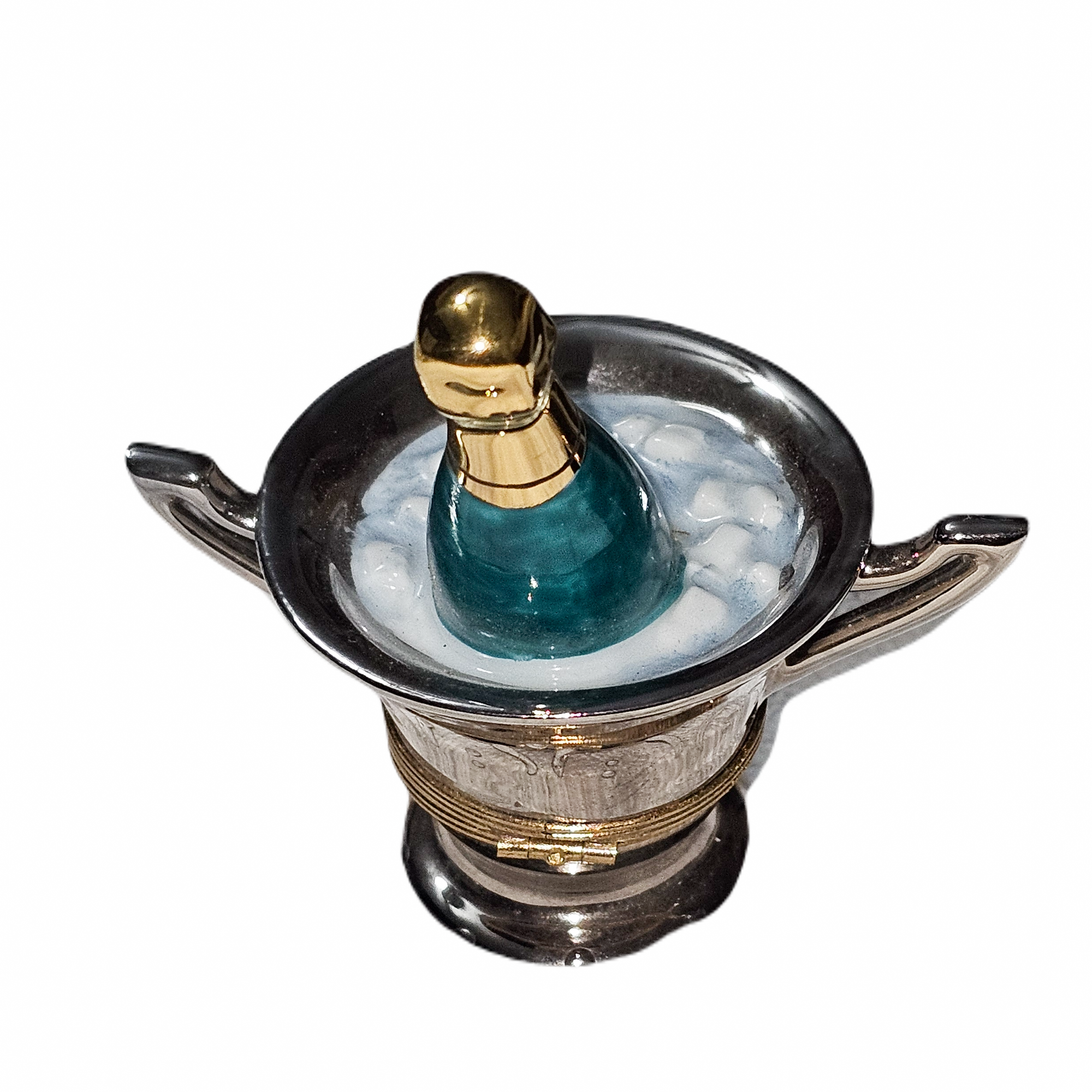 Champagne Elegance Limoges Box Porcelain Limoges wine French Trinket Box