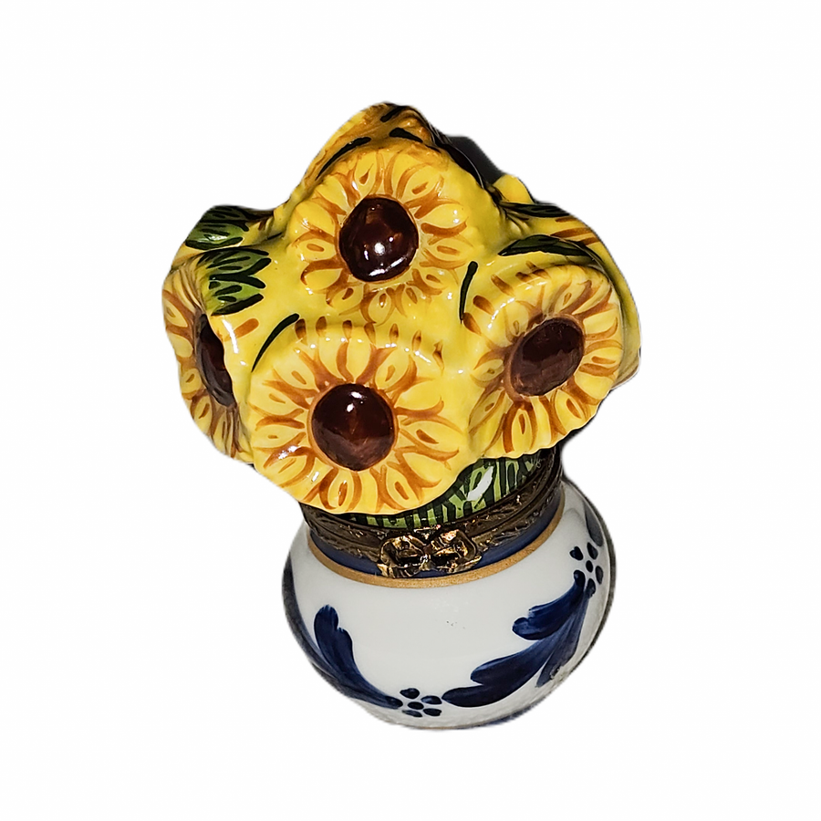 Sunflower Charm Limoges Box Porcelain Limoges Flowers garden French Trinket Box