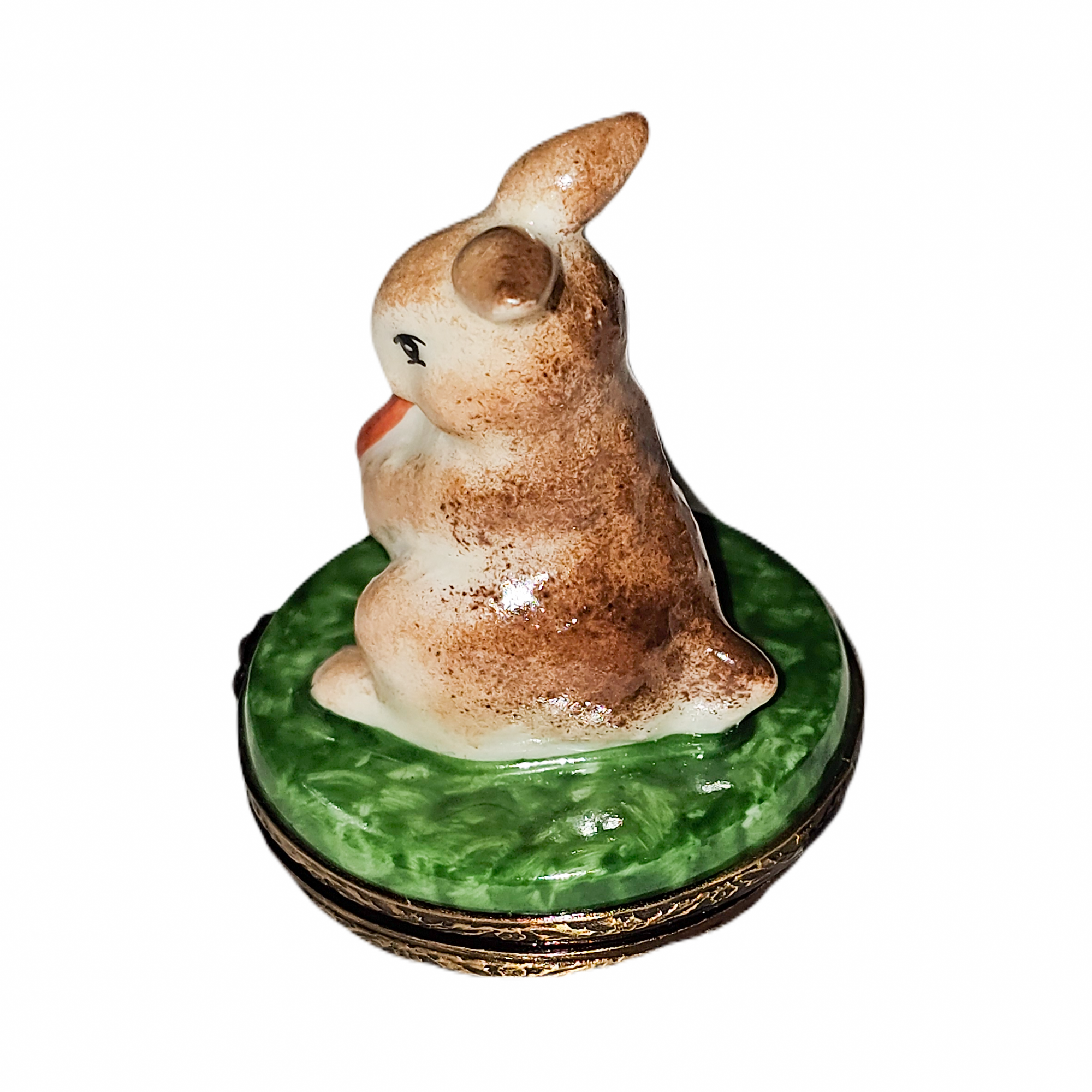 Whimsical Rabbit Carrot Limoges Box Porcelain Limoges rabbit mice mouse French Trinket Box