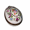 Floral Elegance Limoges Box Porcelain Limoges egg French Trinket Box