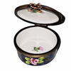 Dark Blue Rose Limoges Box Porcelain Limoges traditional French Trinket Box