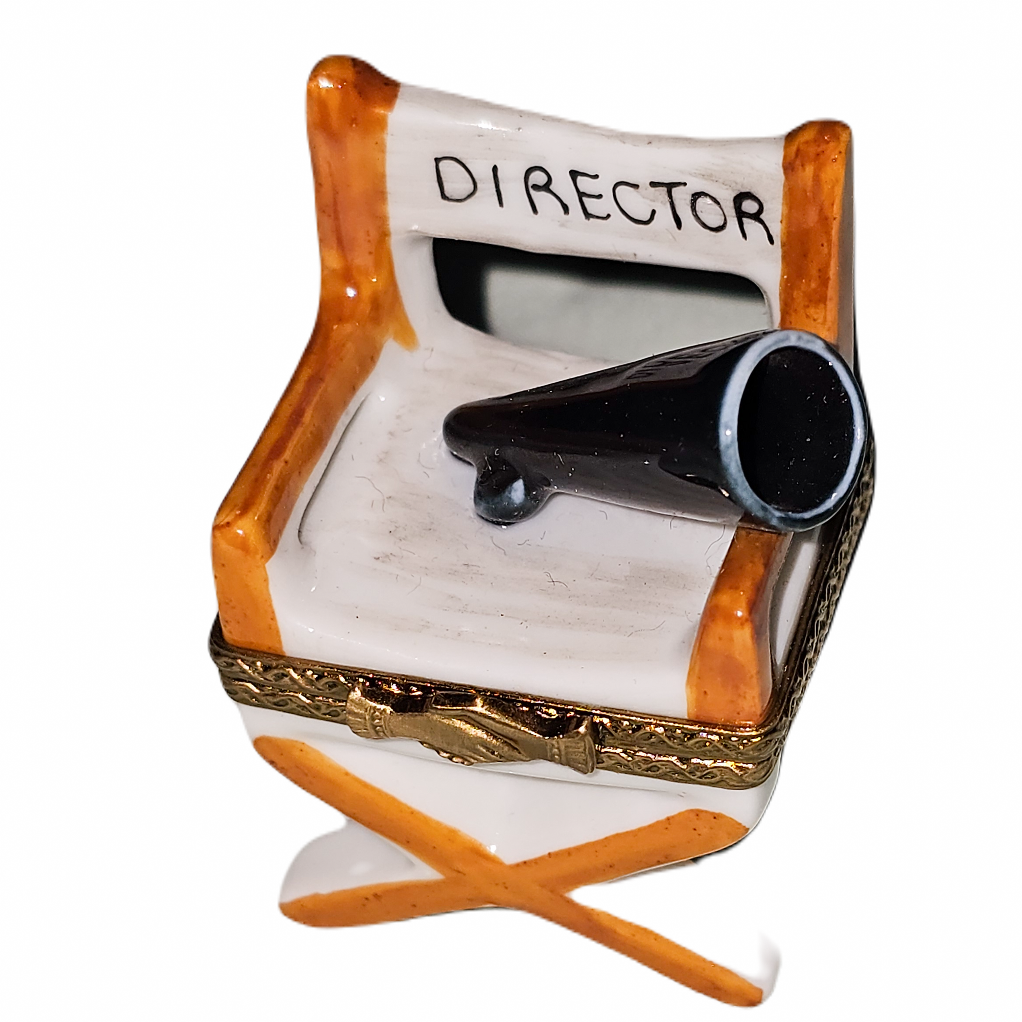 Director Chair Limoges Box Porcelain Limoges art film French Trinket Box
