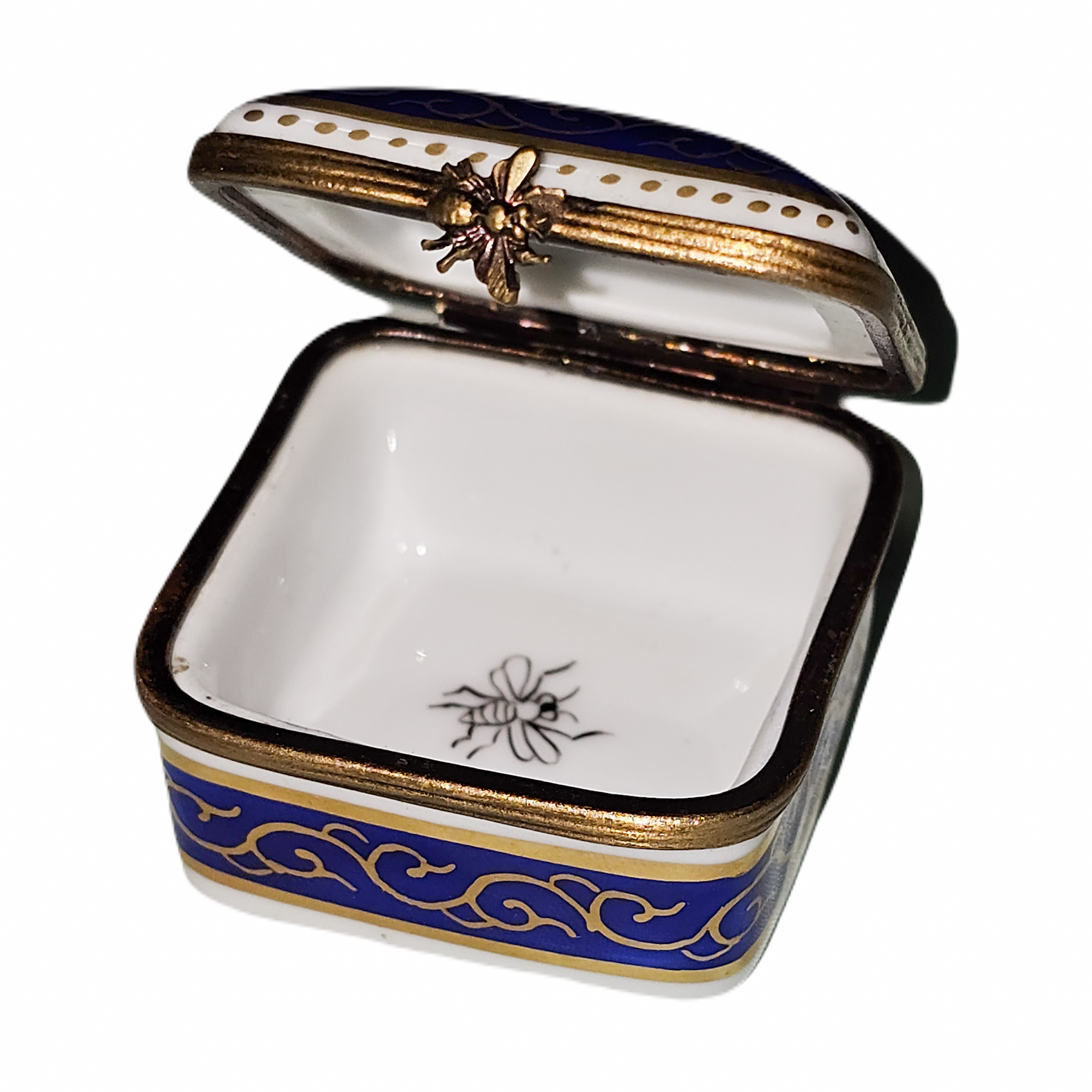 Blue Ladybug Limoges Box Porcelain Limoges traditional French Trinket Box
