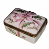 Christmas Holly Bow Limoges Box Porcelain Limoges christmas French Trinket Box