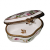 Pink Floral Elegance Box Porcelain Limoges traditional French Trinket Box