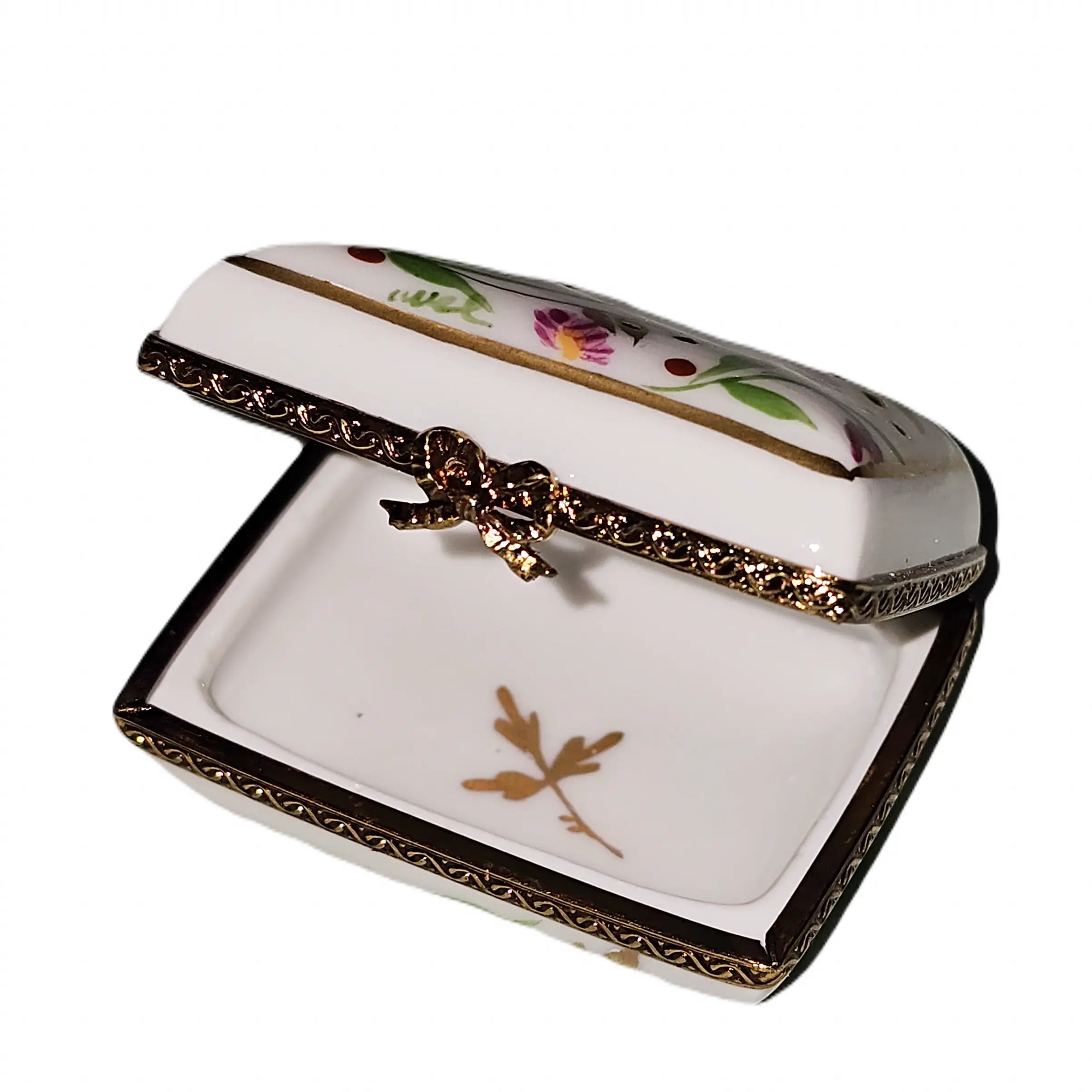 Pink Floral Limoges Box Delight Porcelain Limoges traditional French Trinket Box