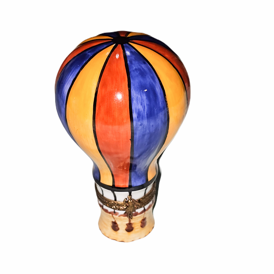 Hot Air Balloon Dream Box Porcelain Limoges Travel vehicle French Trinket Box