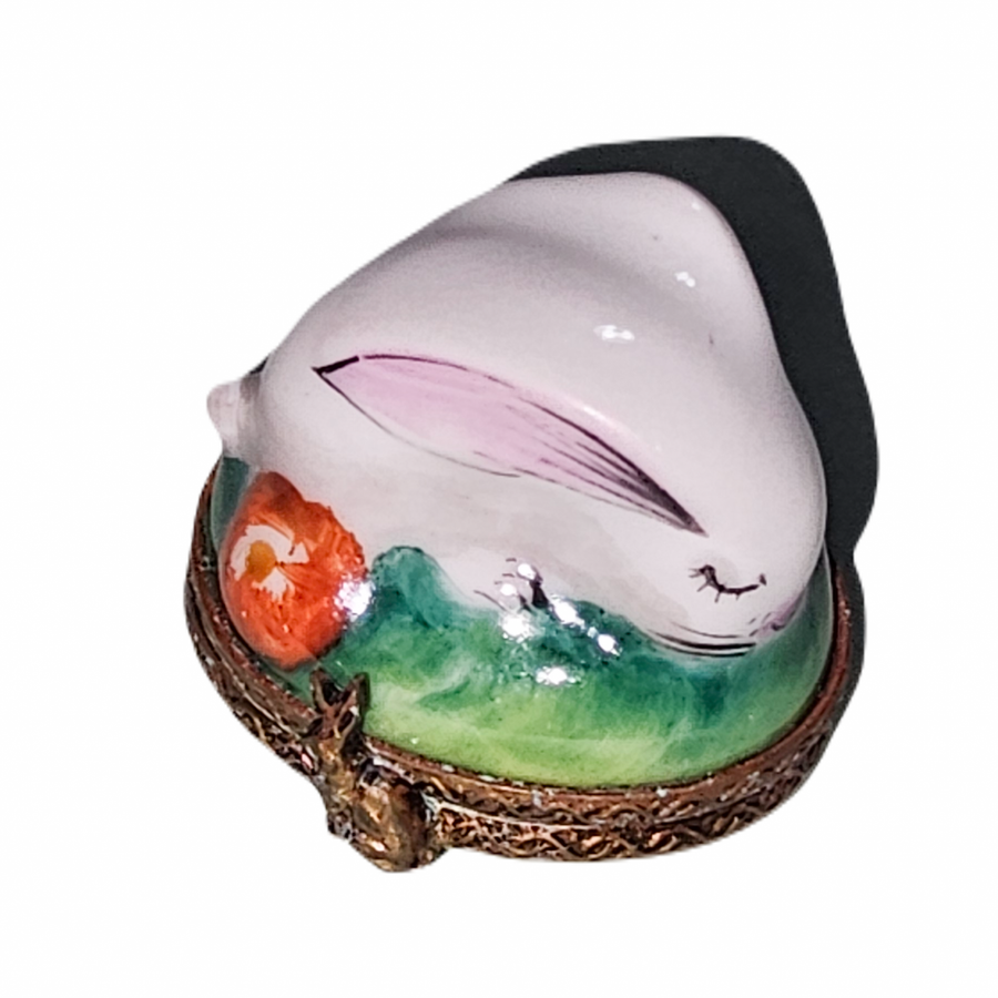 Enchanting White Rabbit Box Porcelain Limoges rabbit mice French Trinket Box