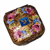 Blue Gold Floral Treasure Box Porcelain Limoges traditional French Trinket Box