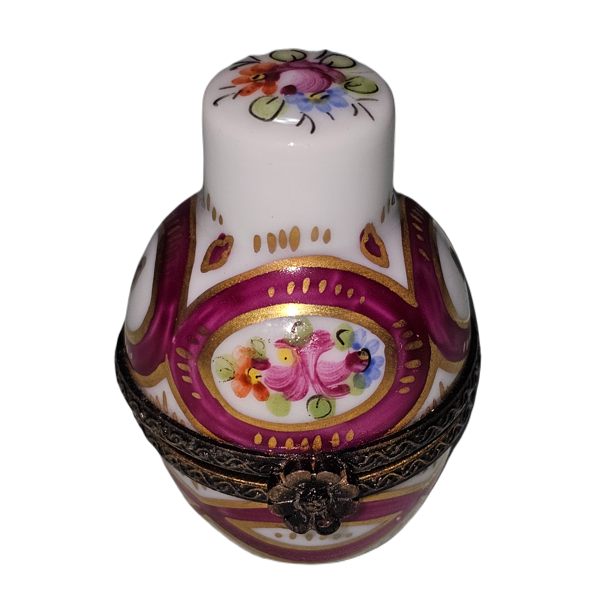Red Limoges Perfume Box Elegance Porcelain Limoges perfume traditional French Trinket Box
