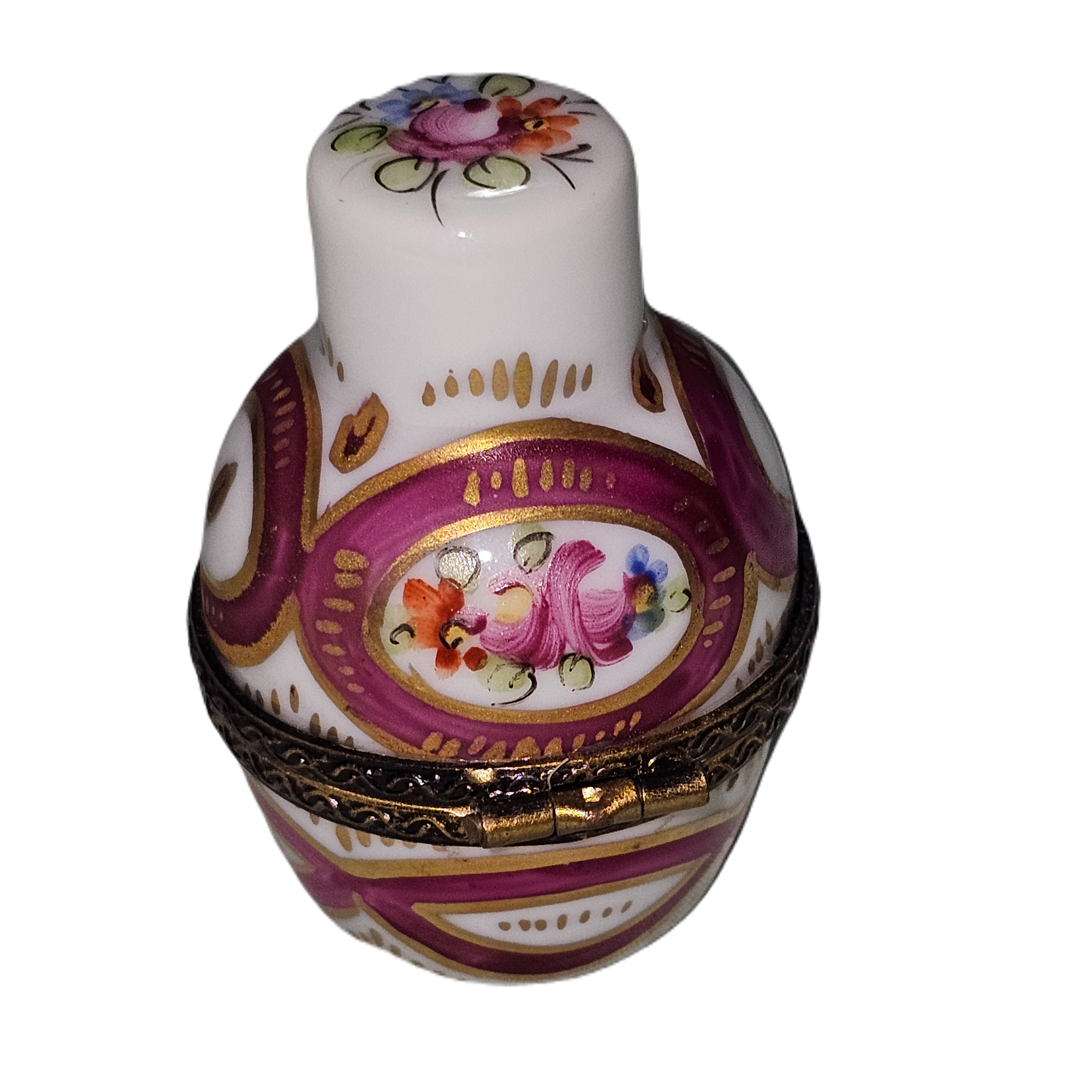 Red Limoges Perfume Box Elegance Porcelain Limoges perfume traditional French Trinket Box