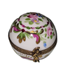 Pink Floral Round Limoges Box Porcelain Limoges traditional French Trinket Box
