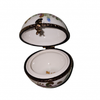 Pink Floral Round Limoges Box Porcelain Limoges traditional French Trinket Box